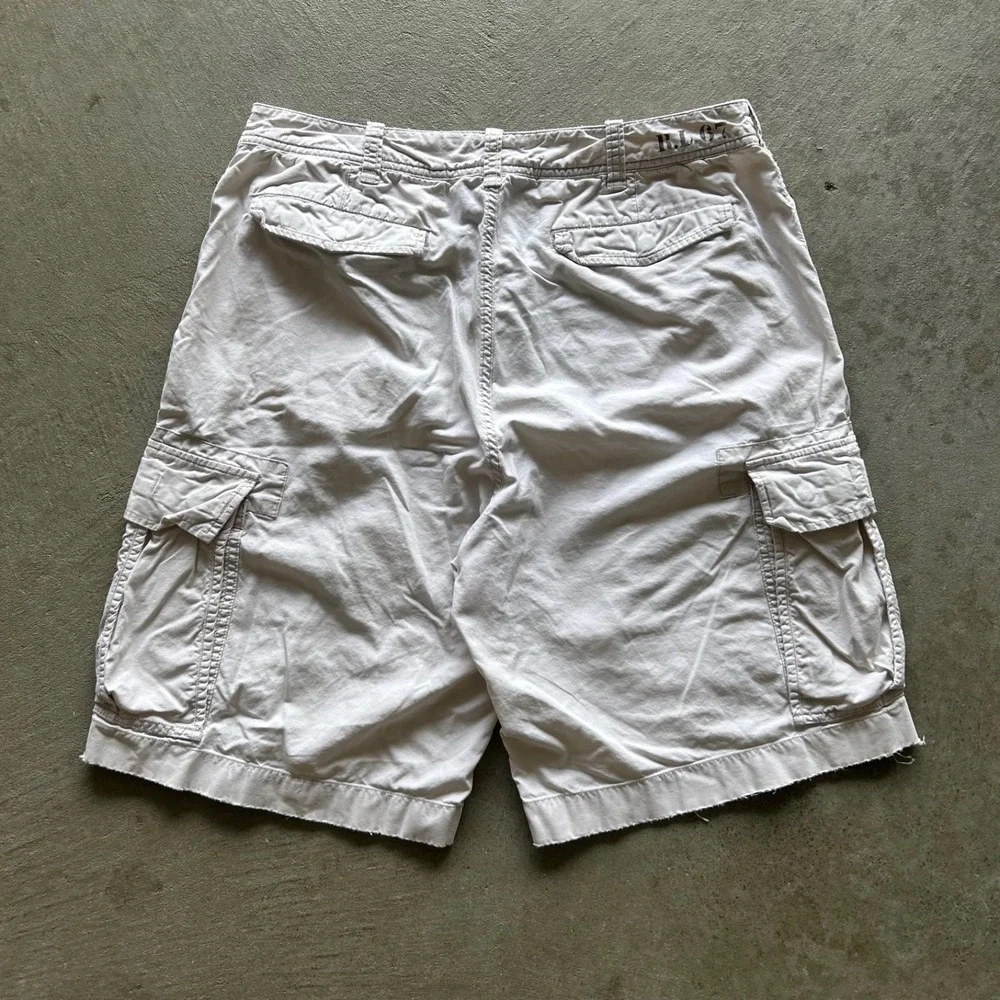 Vintage Polo Ralph Lauren Military Issue Cargo Shorts Size 36‎ White 1967